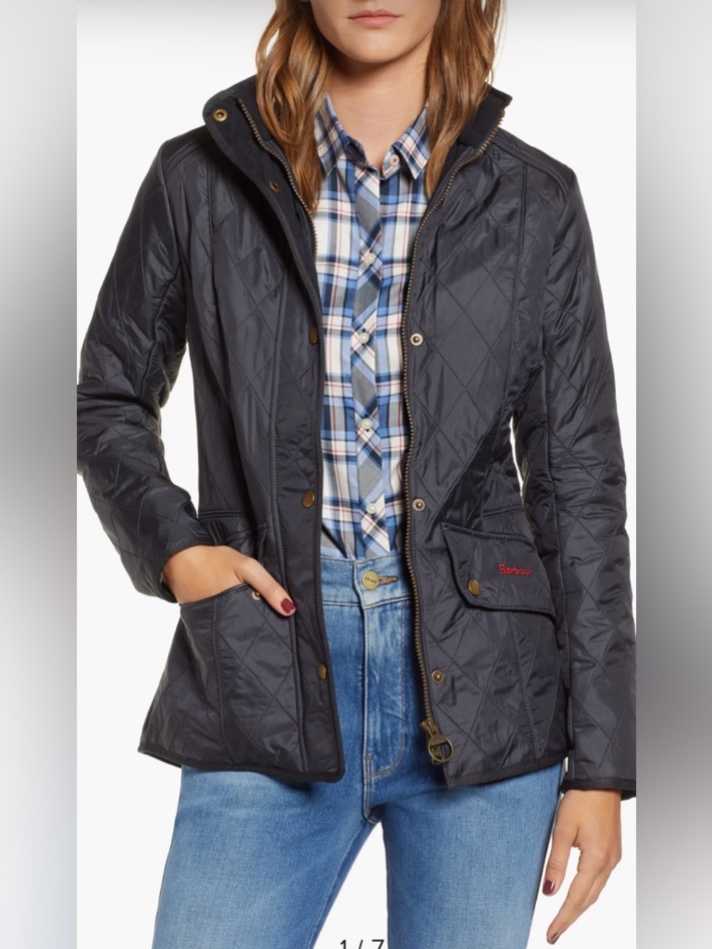 Barbour Quilted Utility Jacket in Black